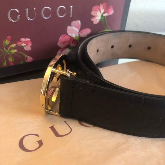 ❤️SOLD❤️Authentic Black And Gold Gucci Belt - Picture 9 of 16